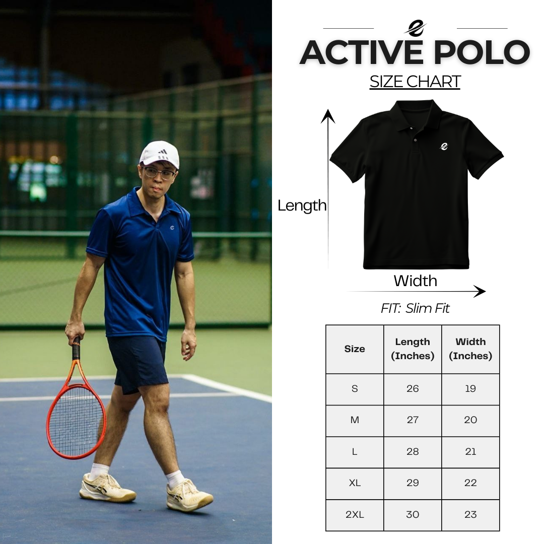 Slim Fit Active Polo with E42 Logo