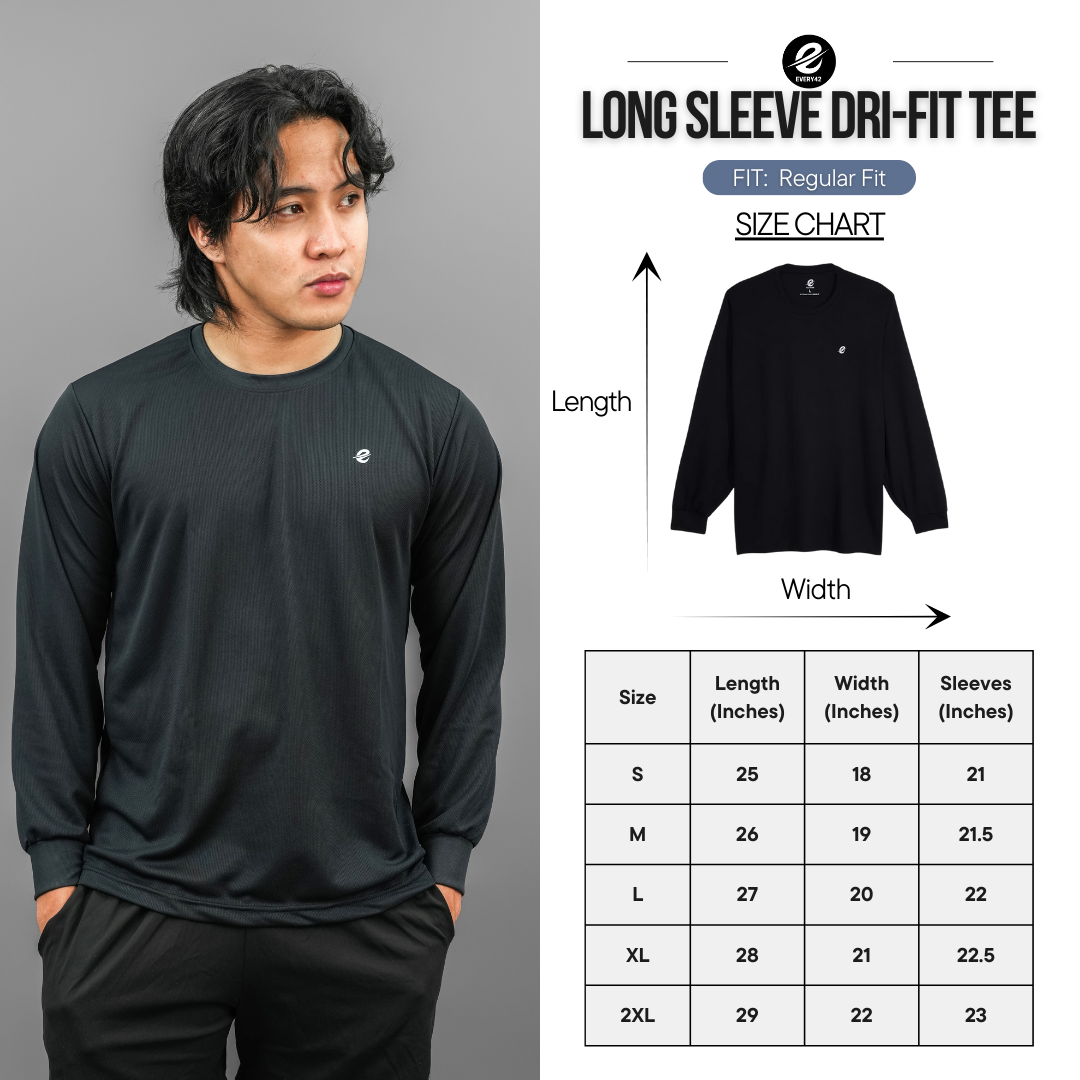 EVERY42 Long Sleeves Dri Fit Tee