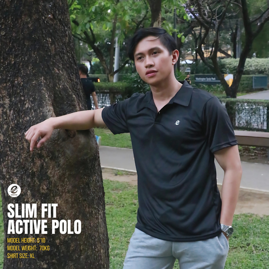 Slim Fit Active Polo with E42 Logo